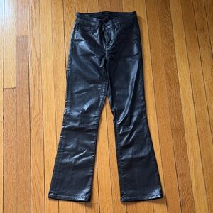 J Brand Shiny Black Flare Jeans